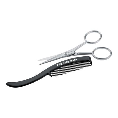 G.E.A.R MOUSTACHE SCISSORS STAINLESS (SET DE TIJERAS Y PEINE PARA BARBA Y BIGOTE)